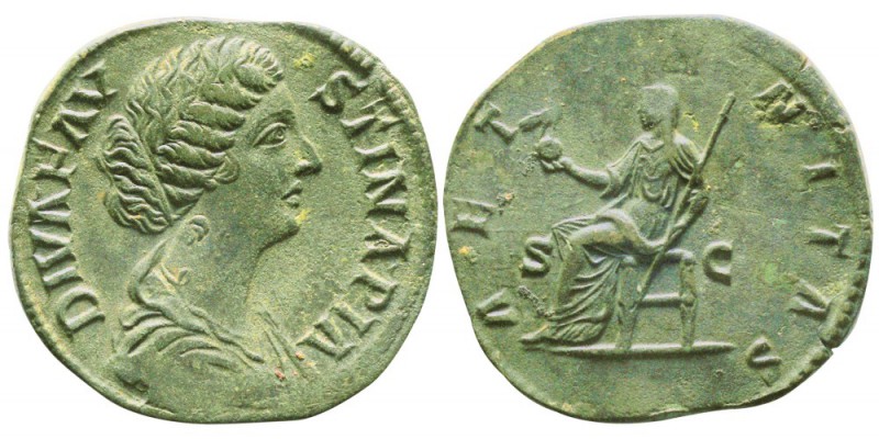 Antoninus Pius 138-161
Sestertius, Rome, 147, AE 26.22g.
Avers : DIVA FAVSTINA...