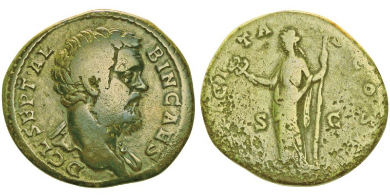 Septime Severe 193-211
pour Clodius Albinus
Sestertius, Rome, 194, AE 25.71g....