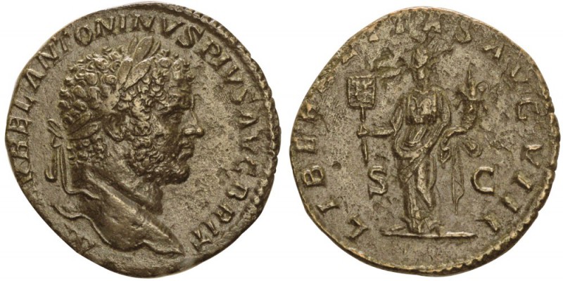 Caracalla 198-217
Sestertius, Rome, 213, AE 21.67g.
Avers: M AVREL ANTONINVS P...