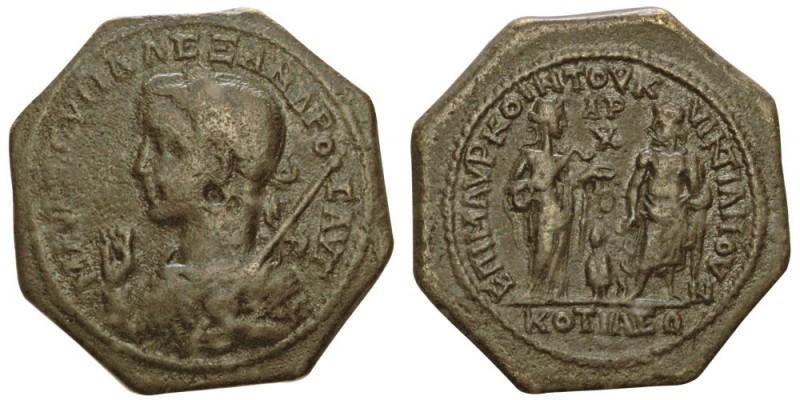 Severus Alexander 222-235
Poids monétaire, Phrygie, Cotiaeum, 222-235, AE 20g....