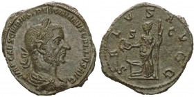 Trebonianus Gallus 251-253
Sestertius, Rome, 252, AE 19.9g.
Avers: IMP CAES C VIBIVS TREBONIANVS GALLVS AVG
Buste lauré, drapé et cuirassé de Tr...