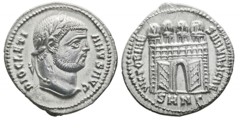 Diocletianus 284-305
Argenteus, Bithynie, Nicomédie, 295-296, AG 3.3g.
Avers:...