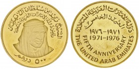 République arabe d'Égypte AH 1391 - (1971 - )
500 Dirhams, 1976, AU 19.97g. 917‰ Ref : KM#12, Fr.2
Conservation : PCGS PR65DCAM