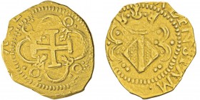 Carlos I 1516-1556
Cuadruple Corona, Valencia, non daté, AU 13.37g. Avers : (CAROLVS DEI GRACI)A REX
Revers : VALENCIA M(AIORICARVMR)
Ref : Cal.5,...