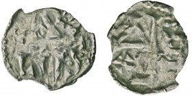 Carolingiens
Charlemagne 768-814
Denier, Avignon, AG 0.93g. Avers : CARO/LVS en deux lignes Revers : AV/ENI en deux lignes Ref : Depeyrot 108, MG 25...