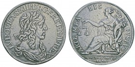 Bourbons (1589-1792)
Louis XIII 1610-1643 
Essai Louis d’argent – Écu de 60 sols au type de la Monnaie assise de Jean Varin, 1641, AG 24.92g. Avers...
