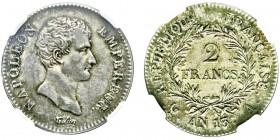 Premier Empire 1804-1814
2 Francs, Paris, AN13 A, AG 10g. Ref : G.495
Conservation : NGC AU55
