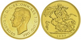 George VI 1936-1952
2 Pounds, 1937, AU 15.97g.
Ref : KM#860, Fr.410, Spink 4075
Conservation : Proof.
Quantité : 5001 ex.