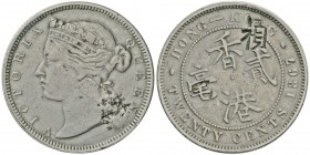 Victoria 1837-1901
20 cents, 1867, AG 5.35g.
Ref : KM#7
Conservation : TTB. Contremarque chinoise au revers.