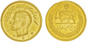 Muhammad Reza Pahlavi Shah SH 1320-1358 (1941-1979)
5 Pahlavi, SH1354 (1975), AU 40.68g. 900‰
Ref : KM#1202
Conservation : PCGS MS62