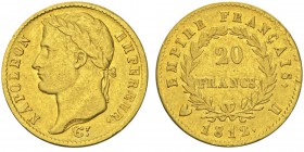 Napoléon en Italie Département de l'Éridan 1802-1814
20 Francs 1812 U, Turin, AU 6.36g.
Ref : G.1025, Mont 28, Pag 23
Conservation : TTB