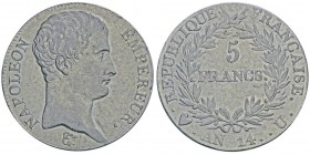 Napoléon en Italie Département de l'Éridan 1802-1814
5 Francs AN 14 U, Turin, AG 25g.
Ref : G.580, Mont 31, Pag 26
Conservation : Superbe. Rare