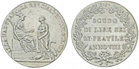 République Cisalpine, deuxième période 1800-1802
Ecu, Milan, 1800, AG 23.05g.
Ref : Mont.184, Pag.8
Conservation : pr.Superbe
