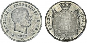 Royaume d'Italie 1805-1814
5 lire, Milan, 1812M, AG 25g.
Ref : Mont.227, Pag.30
Conservation : NGC MS61