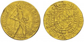 Mantova Vincenzo I Gonzaga 1587-1612
Zecchino (Ongaro), non daté (1595), AU 3.43g. 
Avers : VINC D G DVX M IIII ET M F II
Revers : MONETA NOVA AVRE...