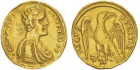 Federico II 1197-1250
Augustale, Messine, non daté, AU 5.22g.
Avers : CESAR AVG IMP ROM
Revers : FRIDERICVS
Ref : MIR 59 (R2), FR -
Conservation ...