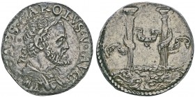 Milan Domination Espagnole
Carlo V 1535-1556
Quarto di scudo, Milan, non daté (1551), AG 9.35g.
Avers : IMP CAES CAROLVS V AVG buste lauré et cuira...