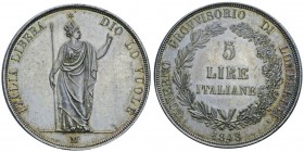 Milan Governo Provvisorio di Lombardia
5 Lire, Milan, 1848M, AG 24.99g.
Ref : MIR 527, Mont 425, Pag 213
Conservation : SUP/FDC