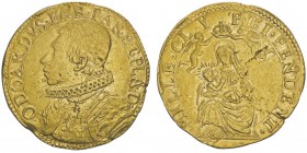 Parme Odoardo Farnese 1622-1646
2 doppie, Parme, 1624, INEDIT, AU 12.9g.
Avers : ODOARDVS FAR PAR PLA D buste 
