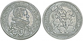 Piacenza Odoardo Farnese 1622-1646
Ducatone, Piacenza, 1626, AG 31.4g.
Avers : ODOARDVS FAR PLAC E PAR DVX V
Revers : S ANTONS MART PROT PLAC
Ref ...