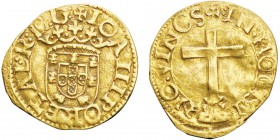 Joao III 1521-1557
Cruzado Calvario, Lisbonne, non daté (1521-1557), AU 3.49g.
Avers : IOA III POR ET AL R DG
Revers : IN HOC SIGNO VINCS
Ref : Go...