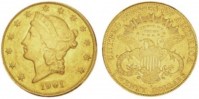20 Dollars,
San Francisco, 1901S, AU 33.43g.
Ref : KM#74.3, Fr.178
Conservation : PCGS AU53