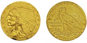 2.5 Dollars,
Philadelphie, 1928, AU 4.18g.
Ref : KM#128, Fr.120
Conservation : PCGS MS62