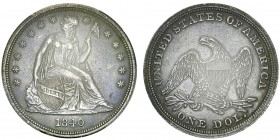 Dollar «Seated Liberty»,
Philadelphie, 1840, AG 26.73g.
Ref : KM#71
Conservation : PCGS XF45