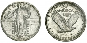 25 cents «Standing Liberty Quarter»,
San Francisco, 1928 S, AG 6.25g
Ref : KM#145
Conservation : PCGS MS65