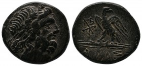 Bithynia, Dia. c.95-70 BC. Æ (20mm-8,46g). Laureate head of Zeus right / ΔΙΑΣ, eagle standing left on thunderbolt, head right, with wings spread, mono...