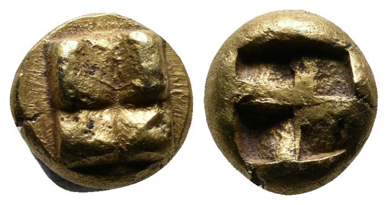 Ionia, Uncertain. c.625-600 BC. EL Hekte (9mm-2,49g). Milesian standard. Raised ...