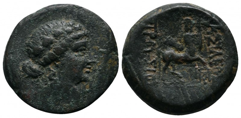 Kings of Bithynia. Prusias II Cynegos (182-149). Ae.(21mm-6.26g). Draped bust of...