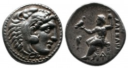 Kings of Macedon. Alexander III ‘The Great’ (336-323 BC). Drachm AR (16mm-4,21g). Magnesia. Head of Herakles right, wearing lion skin. / ΑΛΕΞΑΝΔΡΟΥ. Z...