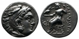 Kings of Macedon. Alexander III ‘The Great’ (336-323 BC). Drachm AR (16mm-4,26g). Lampsakos. Head of Herakles right, wearing lion skin. / ΑΛΕΞΑΝΔΡΟΥ. ...