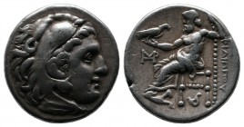 Kings of Macedon. Alexander III ‘the Great’. (336-323 BC.) AR Drachm (16mm-4.18g). Abydos mint. Struck under Leonnatos, Arrhidaios, or Antigonos I Mon...