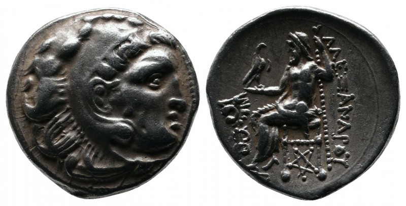 Kings of Thrace, Lysimachos (c.301-297 BC). Drachm AR (17mm-4,12g). Kolophon. In...