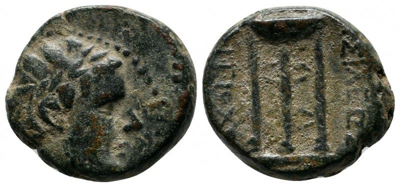 Lydia, Sardeis. Antiochos III. 223-187BC. Æ (8,48gr-18mm). Laureate head of Apol...