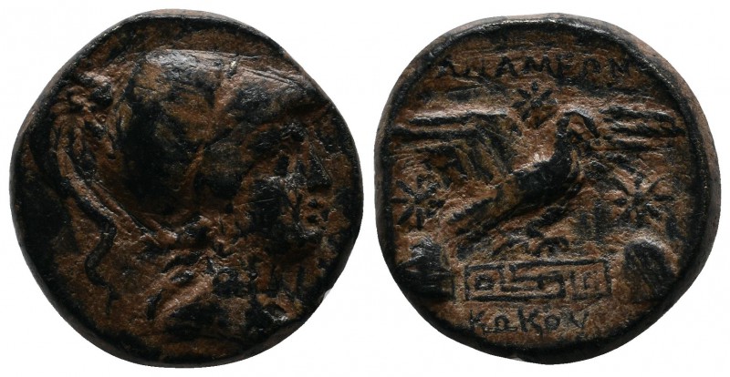 Phrygia, Apameia. Æ (c.88-40 BC).(19mm-7.43g). Andronikos, son of Alkios, magist...