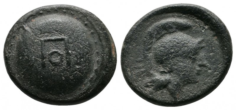 Pisidia, Selge. ca 2nd-1st cent BC. Æ (17mm-5,01g). Round shield with ΠΟ monogra...