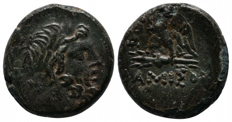 Pontos, Amisos. Time of Mithradates VI, c.105-85 BC. Æ (20mm-7.39g). Laureate he...