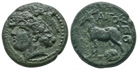 Thrace, Aigospotamoi (c.400-300 BC.) Æ (20mm-7,18g). Wreathed head of Demeter left, wearing a wide stephane with a laurel wreath and palmettes on it, ...