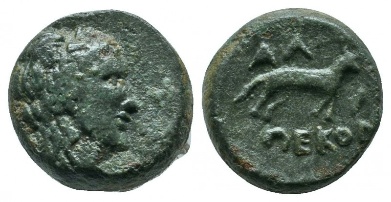 Thrace, Alopeconnesos (c.400-300 BC.) Æ (12mm-2,34g). Laureate head of Apollo ri...