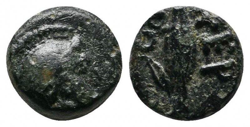 Thrace, Chersonesos (c.480-350 BC.) Æ (10mm-1,16g). Helmeted head of Athena righ...