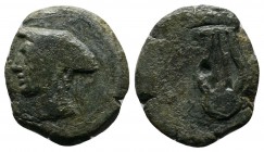 Thrace, Sestos (c.300 BC.) Æ (16mm-2,31g). Head of Hermes left, wearing petasos / Kithara. SNG Copenhagen 936 var.
