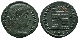Constantine I. 307/310-337 AD. Æ Follis (19mm-2,91g). Thessalonica mint. Struck 326-328 AD. CONSTAN-TINVS AVG. Laureate head right / PROVIDEN-TIAE AVG...