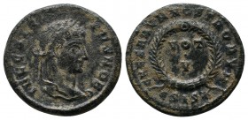 Crispus 317-326 AD. Æ (18mm-3,18g). Siscia mint, struck 320-321 AD. IVL CRISPVS NOB C, laureate, draped and cuirassed bust right / CAESARVM NOSTRORVM ...