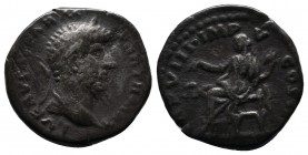 Lucius Verus, 161-169 AD. AR Denarius (17mm-2,67g). Rome mint. Struck AD.168. VERVS AVG ARM PARTH MAX, laureate head of Lucius Verus right. / TR P VII...