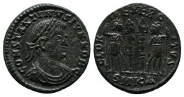 Mysia, Cyzicus. Constantine II, as caesar (Constantine I, 306-337), Nummus, 333-334 AD. Æ (16mm-2,20g) CONSTANTINVS IVN NOB C. Diademed, draped and cu...