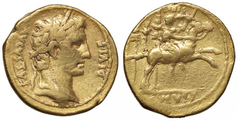 ROMANE IMPERIALI - Augusto (27 a.C.-14 d.C.) - Aureo - Testa laureata a d. /R Ca...