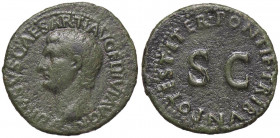 ROMANE IMPERIALI - Druso († 23) - Asse - Testa a s. /R SC entro corona C. 2; RIC 45 (AE g. 10,33)
BB+